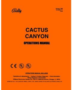 Cactus Canyon Manual