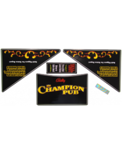 Champion Pub Apron Decal Set