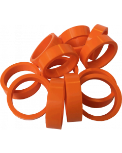 Silicone Flipper Rubber 1 1/2" x 1/2" Orange