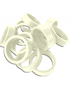 Silicone Flipper Rubber 1 1/2" x 1/2" White