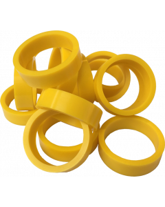 Silicone Flipper Rubber 1 1/2" x 1/2" Yellow