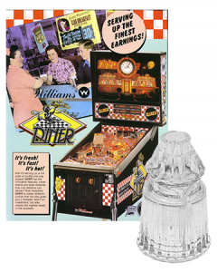 DINER Pinball Machine NOS Plastic Promo Key Chain w/ Jukebox Design WILLIAMS 