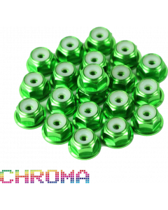 Chroma Green Anodized #6-32 Lock Nuts