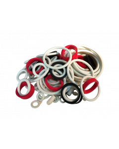 100 x White Rubber Rings 1-1/2"