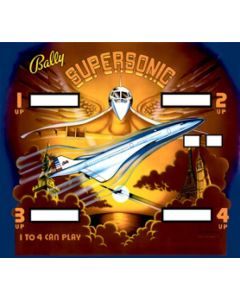 Supersonic Backglass