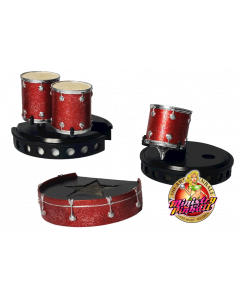 Guns N’ Roses Sculpted Drum Set Pop Bumper Covers by The Art of Pinball