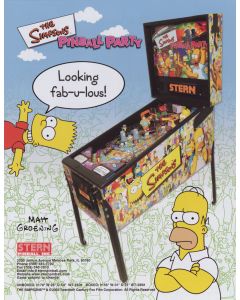 The Simpsons Pinball Party Flyer
