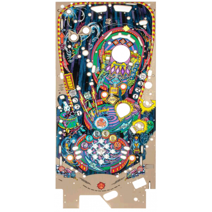Bally Cirqus Voltaire Pinball Machine Round Hazard Bumper Decal NOS 