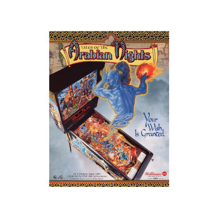 Tales of the Arabian Nights Pinball Alternate Translite 