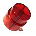 Flipper Button Transparent Red C-905