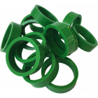 Silicone Flipper Rubber 1 1/2" x 1/2" Green