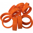 Silicone Flipper Rubber 1 1/2" x 1/2" Orange