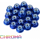 Chroma Blue Anodized #6-32 Lock Nuts