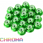 Chroma Green Anodized #6-32 Lock Nuts