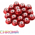 Chroma Red Anodized #6-32 Lock Nuts