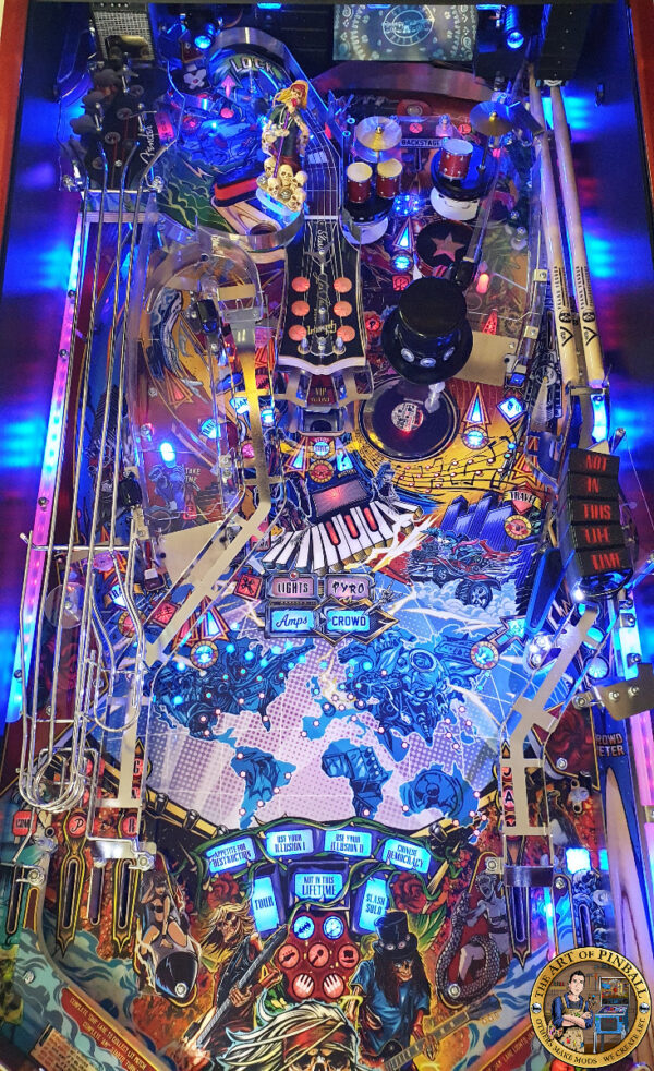 Guns N’ Roses Sculpted Drum Set Pop Bumper Covers by The Art of Pinball