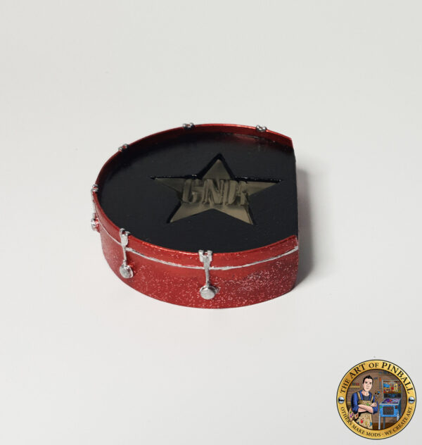 Guns N’ Roses Sculpted Drum Set Pop Bumper Covers by The Art of Pinball