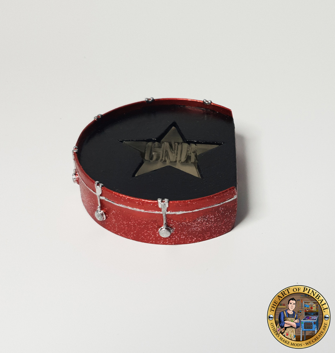 Guns N’ Roses Sculpted Drum Set Pop Bumper Covers by The Art of Pinball - Image 4