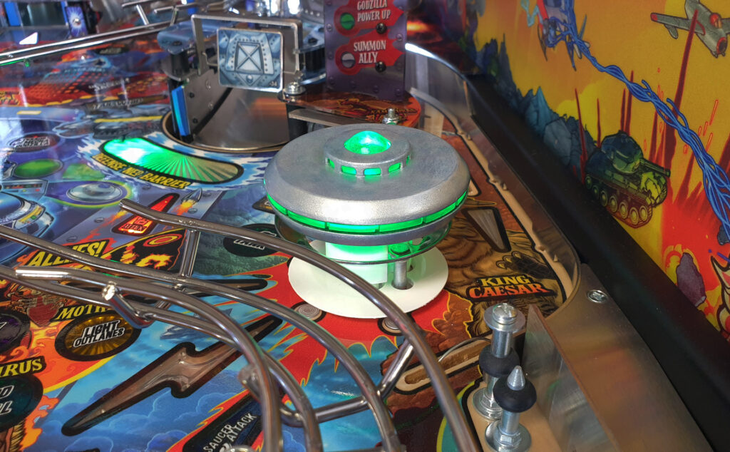 Godzilla Xiliens Flying Saucer Pop Bumper by The Art of Pinball