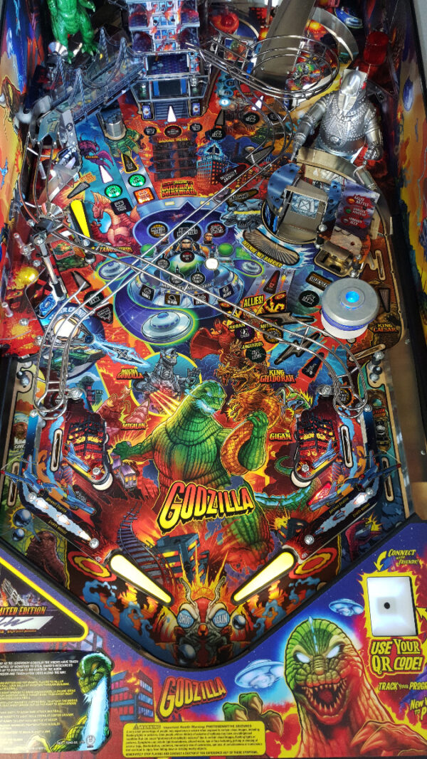 Godzilla Xiliens Flying Saucer Pop Bumper by The Art of Pinball