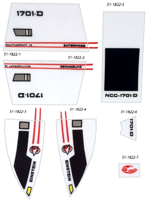 Star Trek TNG Ship Decal Set
