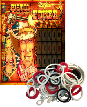 Pistol Poker Rubberset