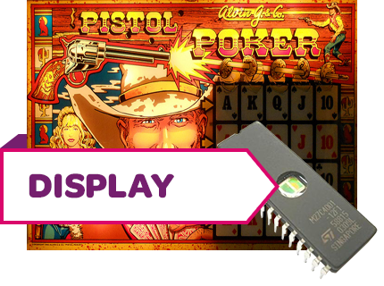 Pistol Poker Display Rom U5