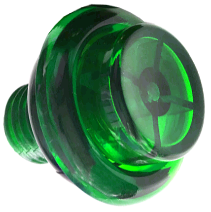 Flipper Button Transparent Green - Image 1