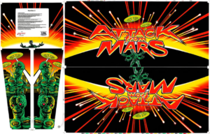 Attack from Mars Cabinet Decal Set By Toxic Brain