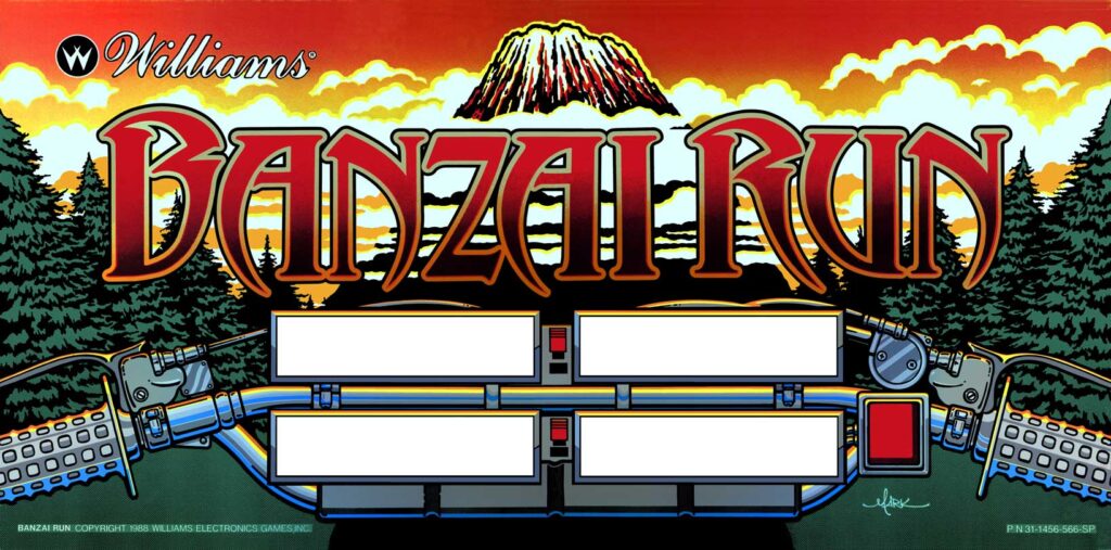 Banzai Run Backglass