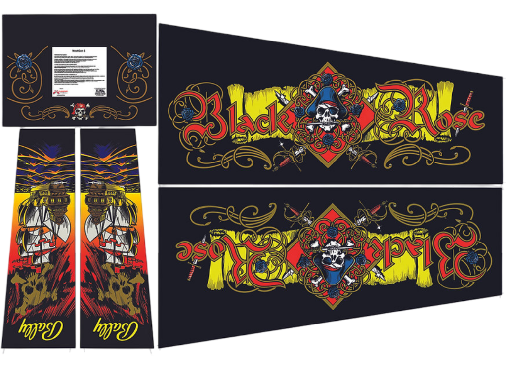 Black Rose Cabinet Decal Set By Toxic Brain