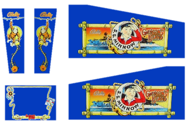 Gilligan's Island Cabinet Decals (Next Gen)