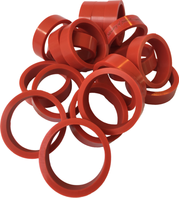 Silicone Flipper Rubber 1 1/2" x 1/2" Red