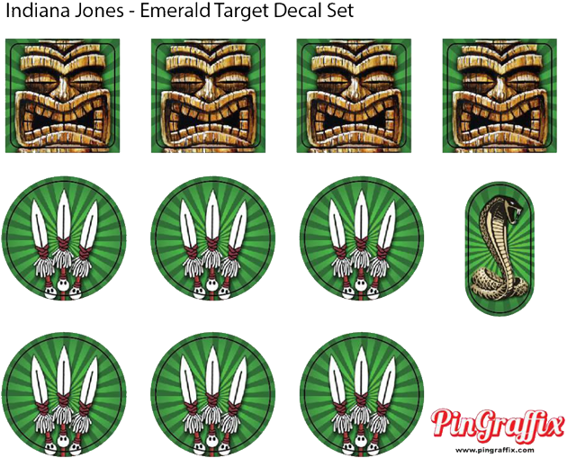 Indiana Jones Target Decal Set Emerald
