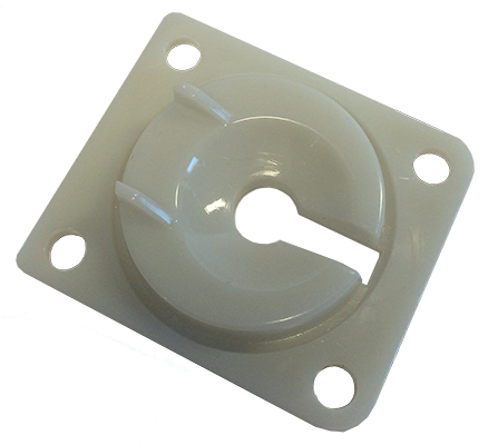 White Eject Hole Plastic