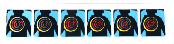 Lethal Weapon 3 Target Decals Laminated 820-5136-01LM
