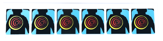 Lethal Weapon 3 Target Decals Laminated 820-5136-01LM - Image 1