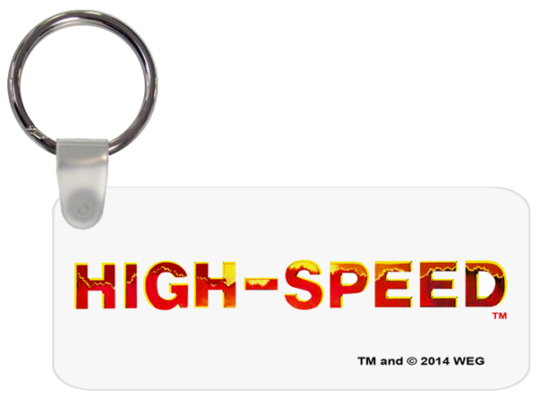 Fire Key Speed High Speed Logo Key Chain - Ministry of Pinball