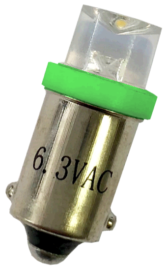 #44 Clear Concave Top LED Green