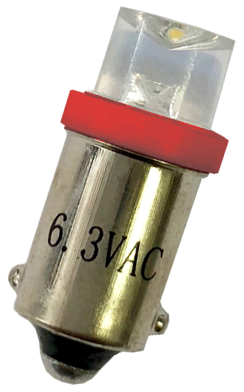 #44 Clear Concave Top LED Red