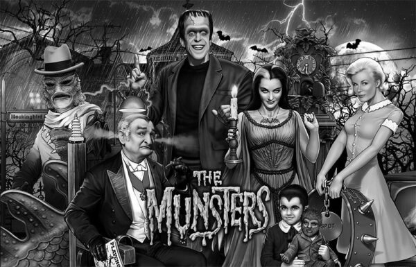 The Munsters Black/White Alternate Translite