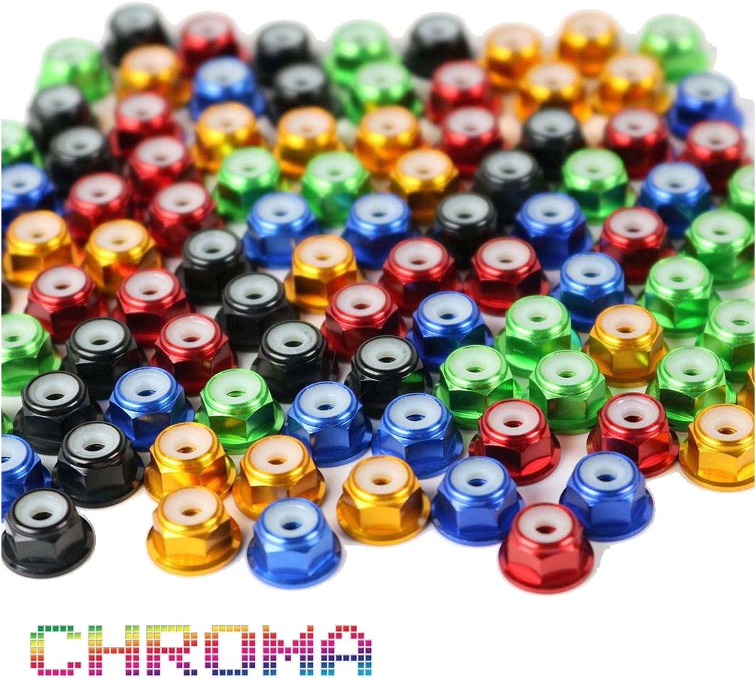 Chroma Set 5 x 20 Anodized #6-32 Lock Nuts - Image 1