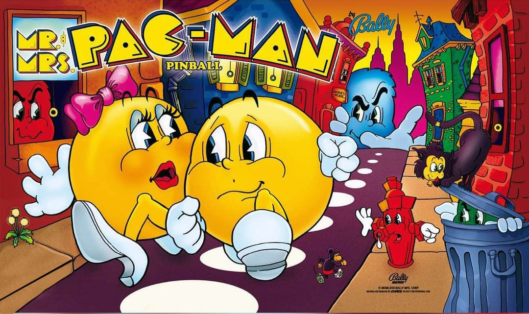 Mr. & Mrs. Pac-Man Pinball Translite - Image 1