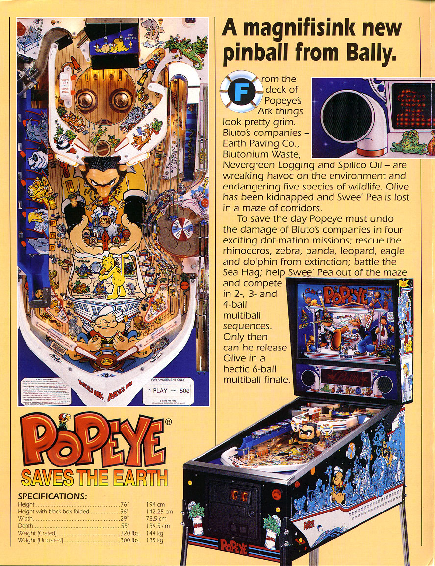 Popeye Saves the Earth Flyer - Image 2