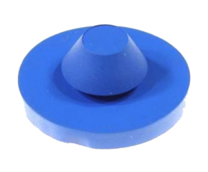 Rubber Grommet Bumper Round 1" Blue 23-6702