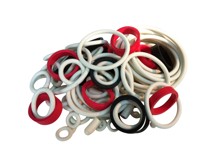 100 x White Rubber Rings 1"