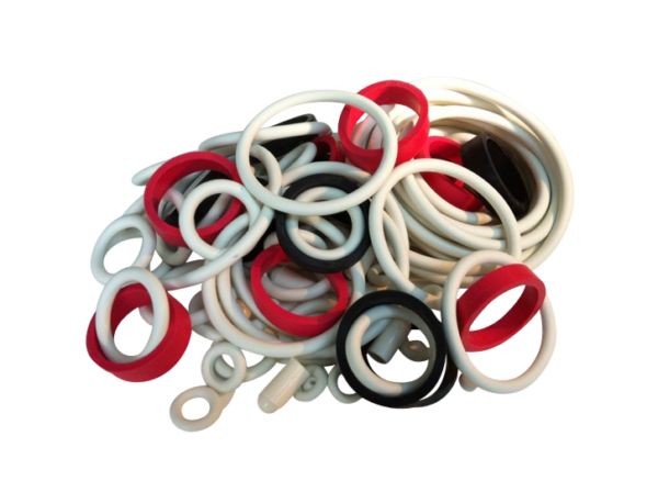 100 x White Rubber Rings 3/4"