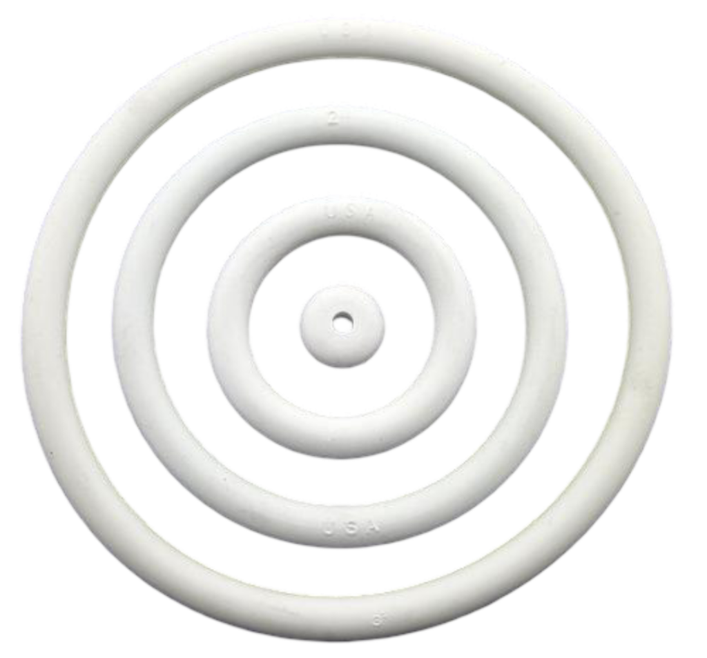2-1/2 Inch White Rubber Ring