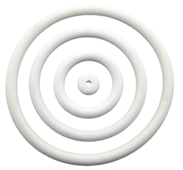 3-1/2 Inch White Rubber Ring