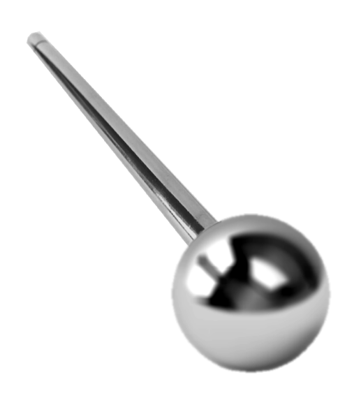 Ball Shooter Rod Chrome Round Knob + Shaft 20-9927 - Image 1